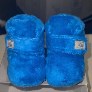 UGG Kids Blue Fuzzy Booties
